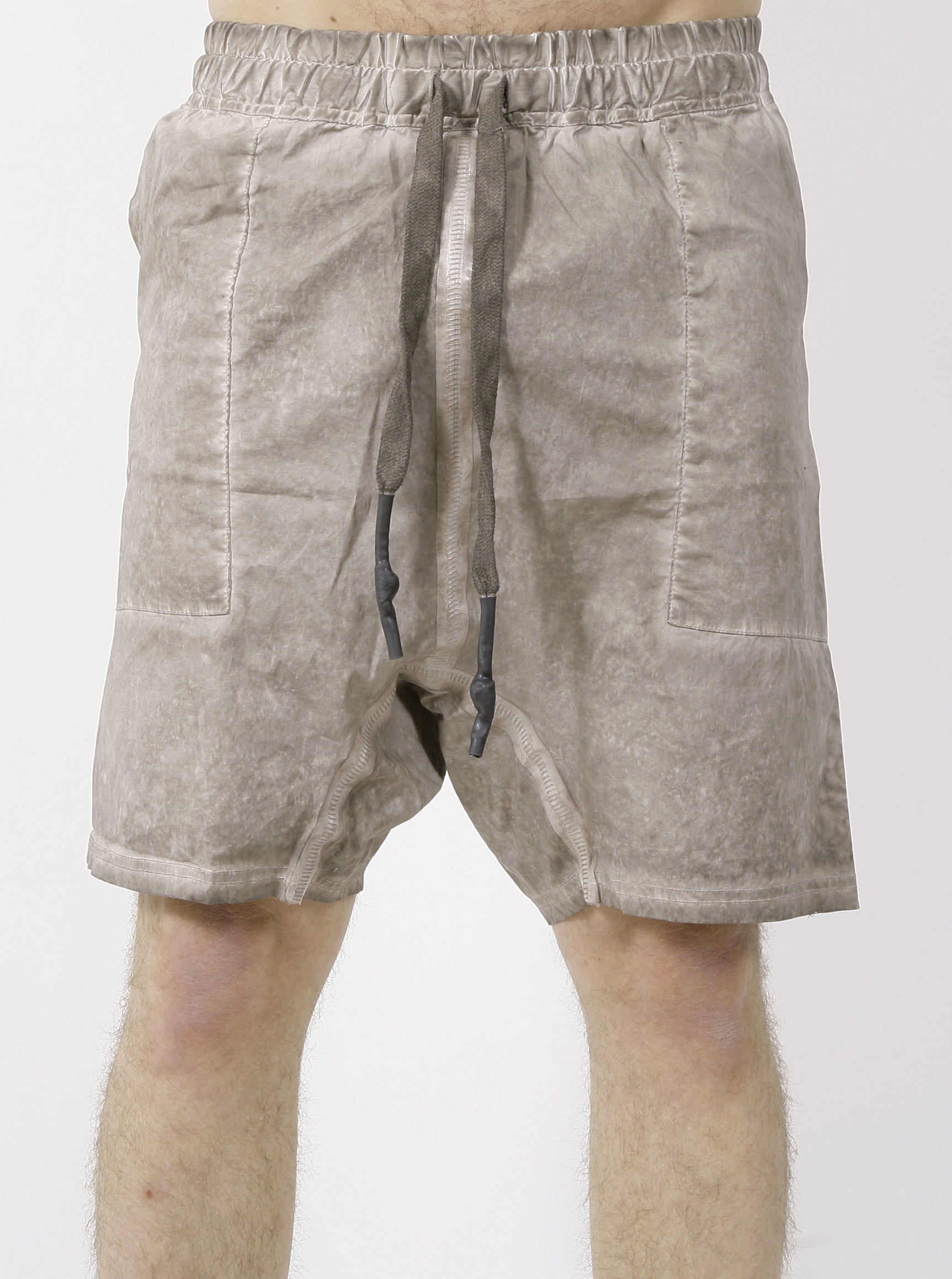 White Baggy Shorts Men - Junus Coban Drop Crotch Shorts